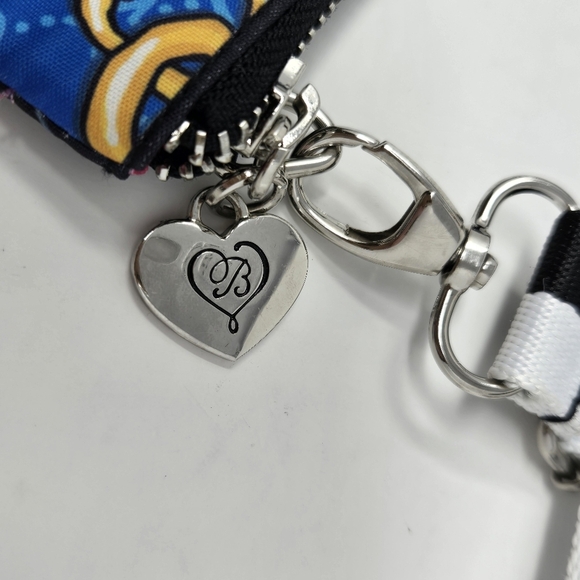 BRIGHTON GLAM GIRL CROSSBODY PURSE MINI BAG FASHIONISTA BLACK WHITE STRAP WOMEN - Picture 7 of 13